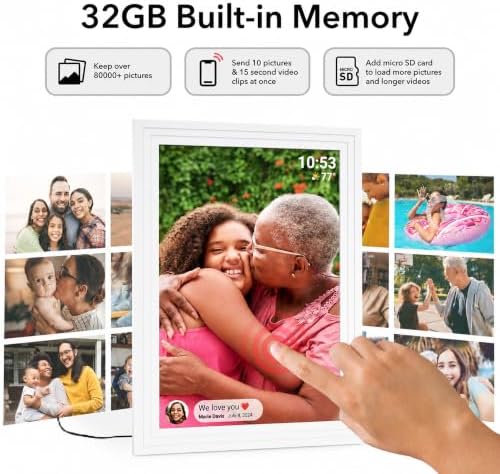 Frameo 10.1 Inch WiFi Digital Picture Frame Smart Electronic Photo Frame - Image 4