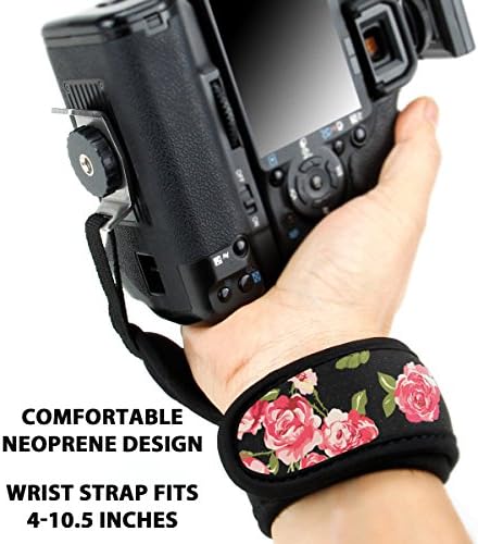 USA Gear DualGRIP Professional Grip Camera Hand Strap with Neoprene Design and Metal Plate - Compatible with Canon, Fujifilm, Nikon, Sony, and more DSLR, Mirrorless, Point & Shoot Cameras (Floral) - Image 5