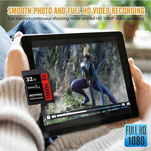 Professional 32GB Class 10 U3 Memory Card - Up to 95MB/s for Cameras & Camcorders - Red/Black - Image 4