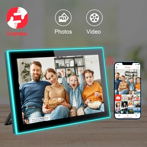 32GB FRAMEO 10.1 Inch WiFi Digital Photo Frame, 1280x800 HD IPS LCD Touch Screen, Auto-Rotate, 32GB Storage, Support USB Drive/SD Card Extend Storage, Share Moments via Frameo App - Image 3