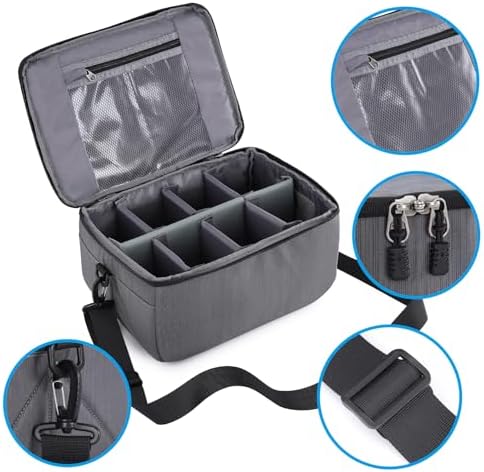 Koolertron Dslr Camera Insert Bag Purse Universal Liner Lens Pouch Partition Protective Cover Waterproof Sleeve for Cannon/Nikon/Sony (Grey) - Image 5