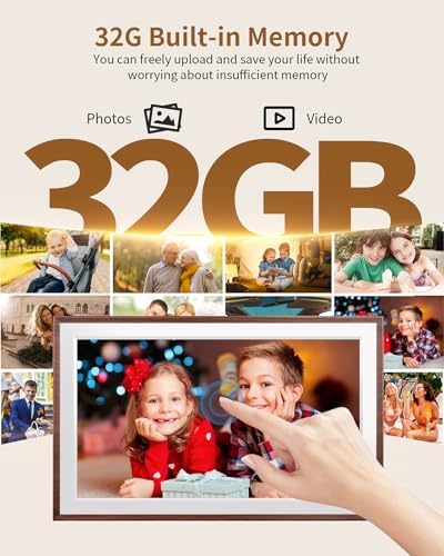 FRAMEO 15.6 Inch 32GB WiFi Large Digital Photo Frame 1920 * 1080 IPS FHD Touch Screen Smart Digital Picture Frame, Wall Mountable, Auto-Rotate,Share Instantly, Birthday Gifts for Women, Mom - Image 5