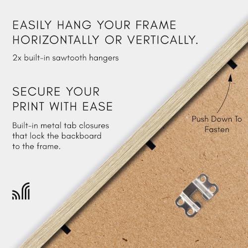 Americanflat 12x18 Picture Frame - Engineered Wood - Natural Oak - Image 3
