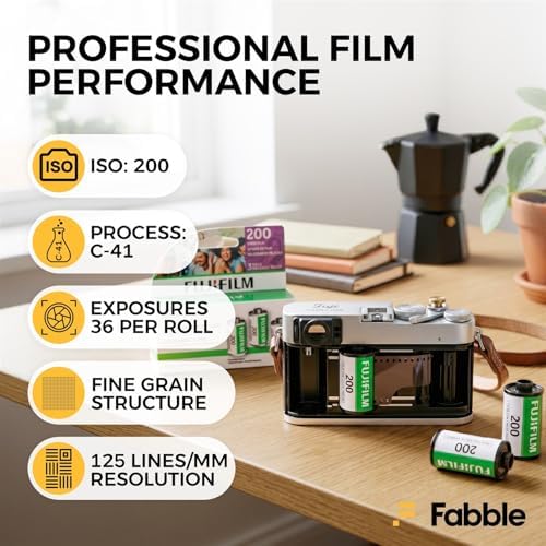 Fujifilm 200 Color Negative Film (35mm, 36 Exposures, 3-Pack) Bundle with Fabble 3-Roll Protective Film Vault Storage Case, Durable Travel Organizer for 35mm Film Rolls for Professional Use - Image 3