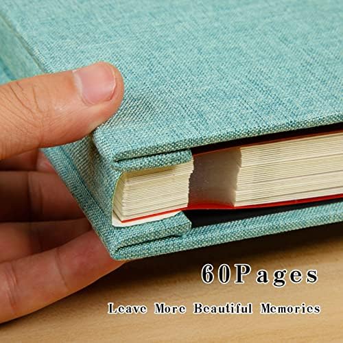 Spbapr Large Photo Album Self Adhesive Linen Cover Magnetic Scrapbook Album DIY Scrap Book 60 Black Sticky Pages for 3x5 4x6 5x7 8x10 Pictures with A Metal Pen - Image 3