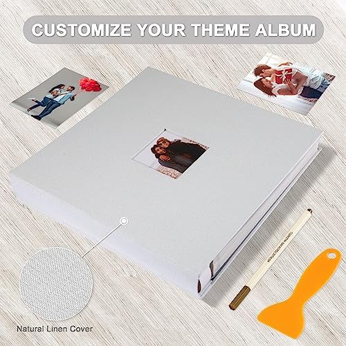 Photo Album Self Adhesive Pages Scrapbook 13.2x12.8 White 120 Pages - Image 4