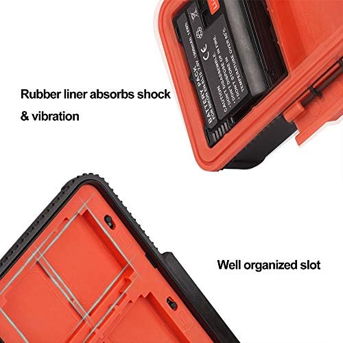LENSGO Camera Battery Memory Card Case, Memory Card Hard Protector Case Water-Resistant Anti-Shock Compact Camera Battery Card Storage Box - Image 4