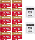 【5-Years Data Recovery】 GIGASTONE 64GB Micro SD Card 10-Pack, 4K Camera Pro, for GoPro, Security Camera, Wyze, DJI, Drone, Dash Cam, R/W up to 95/35MB/s MicroSDXC Memory Card UHS-I U3 A2 V30 by Gigastone