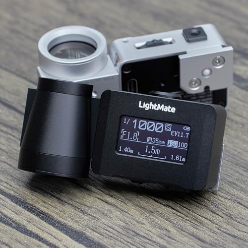 LightMate Area 2S Light Meter Photography & OV-X1 17° Retro Viewfinder, 0.96" Large OLED Screen, Ultra-Compact, Rechargeable Battery, for Leica & Other Film Cameras, Black - Image 2