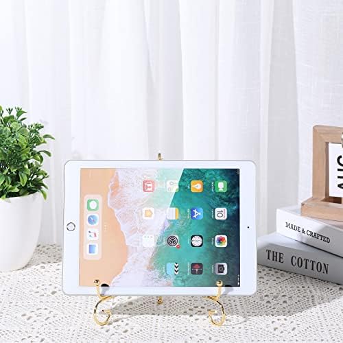 10 Pack 8 Inch Iron Plate Stands for Display, Plate Holder Display Stand, Gold Easel Stands for Photo, Picture Frame, Decorative Plate, Dish, Book and Tabletop Art (Gold, 8 Inch) - Image 4