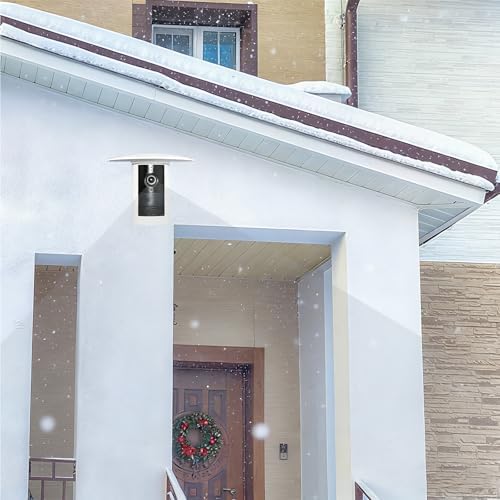 Rain Cover Compatible with Ring Outdoor Cam Plus–Anti-Glare Sun Shield, All-Weather Waterproof Protector, Adhesive No-Drill Easy Install, Dustproof Snowproof UV Resistant,1 Pack (White) - Image 6