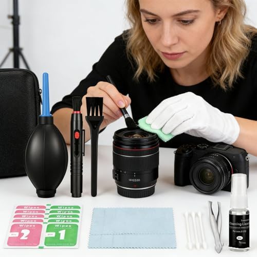 12-Piece Expert Camera Maintenance Set Includes Air Blower Microfiber Cloth All Models Scratch Camera Wipe - Image 7