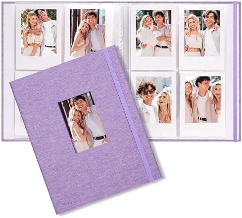Vienrose Mini Polaroid Photo Album 208 Photos 2x3 Inch Purple 1 PACK by Vienrose