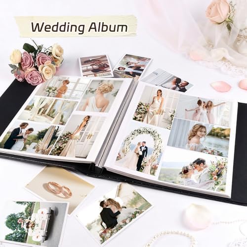 RECUTMS Self Adhesive Photo Album, Large PU Leather Cover, DIY Scrapbook - Image 6