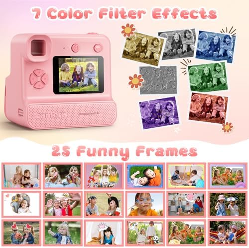 Kids Camera Instant Print, Christmas Birthday Gifts for Girl Boys Kids 3-12 - Image 4