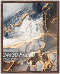 Fxojyvo 24x30 Picture Frame Brown Engineered Wood Wall Hanging by Fxojyvo