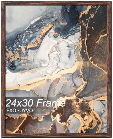 Fxojyvo 24x30 Picture Frame Brown Engineered Wood Wall Hanging by Fxojyvo