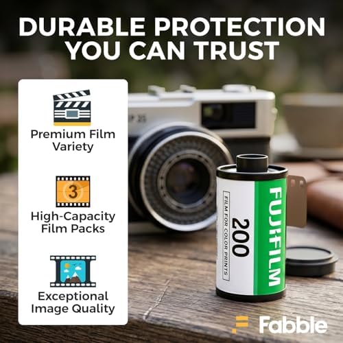 Fujifilm 200 Color Negative Film (35mm, 36 Exposures, 3-Pack) Bundle with Fabble 3-Roll Protective Film Vault Storage Case, Durable Travel Organizer for 35mm Film Rolls for Professional Use - Image 6
