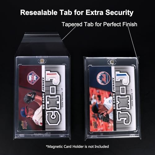 Resealable Sleeves for 55-75PT Magnetic Card Holders, Exact Fit Team Bags for 55-75PT Magnetic Card Holders (400 Pack) - Image 4