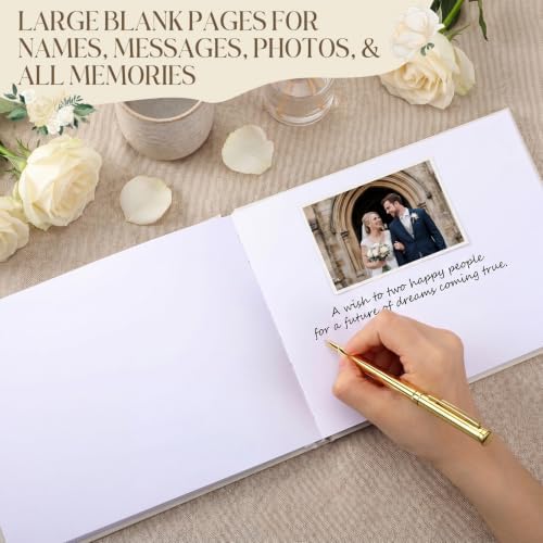 Wedding Guest Book Letters to Bride 8.5x7 Inch,Cream,Simple - Image 6