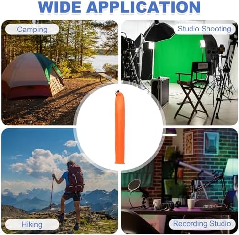 31.5 x 5 Inch Tripod Monopod Case Bag, Oxford Cloth Foldable Tripod Carrying Case Bag with Drawstring, Fits Speaker/Light Stand/Studio/Outdoor/Travel/Camping, Orange - Image 7