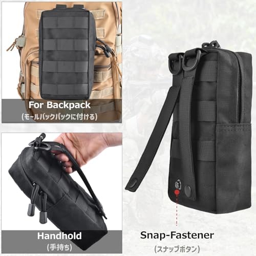 Azarxis Molle Pouches, Tactical Compact EDC Small Utility Pouch Waist Bags Sundries Storage Admin Organize Gear Gadget for Military Backpack - Image 3