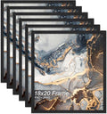 Fxojyvo 18x20 Picture Frame Set of 6 Black Engineered Wood Wall Hanging by Fxojyvo
