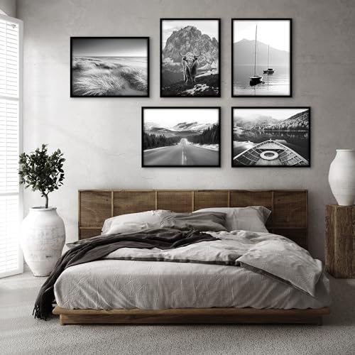 Americanflat 18x24 Poster Frame 5-Pack - Slim Molding - Black - Image 5
