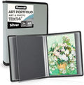 Dunwell 11x14 Art Portfolio Binder, 24-Sleeve, Mounting Paper, Silver by Dunwell