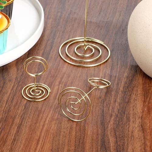 Ptwola 36PCS Table Number Holders 3 Size Place Card Holder Wire Picture Photo Table Sign Stand Name Numbers Menu Memo Note Clips for Centerpieces Wedding Anniversary Reception Birthday Party - Image 7