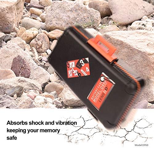 LENSGO Camera Battery Memory Card Case, Memory Card Hard Protector Case Water-Resistant Anti-Shock Compact Camera Battery Card Storage Box - Image 5