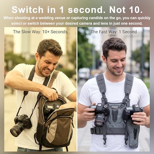 FOMITO Dual Camera Harness, Multi Carrying Radio Chest Vest System - Image 3