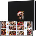 600 Pocket 4x6 Photo Album with Writing Space, Linen Cover, Black by Xfveiwoo