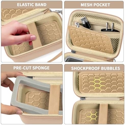 Comecase Digital Camera Case for Kodak PIXPRO FZ45 FZ55 for Travel, Beige - Image 4