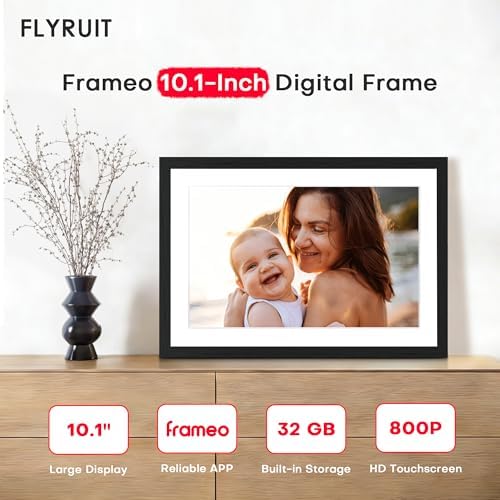 Frameo 10.1" Digital Picture Frame WiFi 32GB, Birthday Gifts for Mom, Women - Image 2