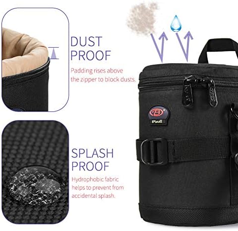 Camera Lens Pouch for DSLR Lenses Up to 4.33" x 6.70" - Image 3