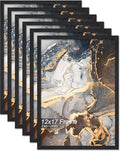 Fxojyvo 12x17 Picture Frame Set of 6 Black Engineered Wood Wall Hanging by Fxojyvo