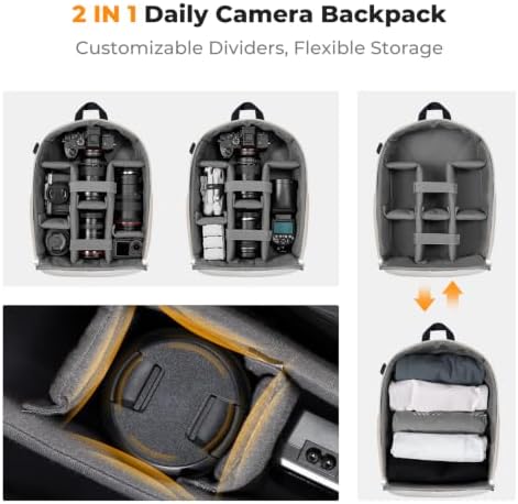 K&F CONCEPT Camera Backpack, DSLR/SLR/Mirrorless Photography Camera Bag - Image 5