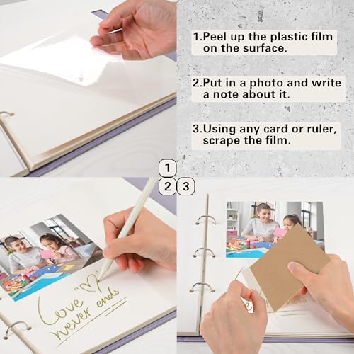 Vienrose Self Adhesive Photo Album Refill Pages 3 Ring Binder 240 Pages - Image 2