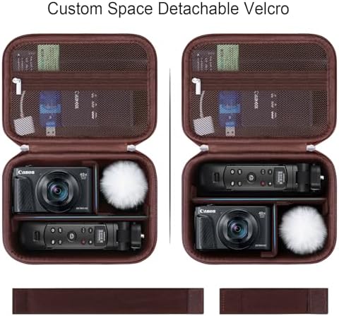BOVKE Case for Canon G7X Mark III II/PowerShot SX740 SX730 Camera, Brown - Image 3