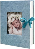 Photo Album 4x6 100 Pockets, Slip-in Picture Albums, Linen Cover Top Loader Vertical Pockets Albums for Baby, Kids Boy Girls, Wedding, Family, Anniversary, Sky Blue by HenPisen