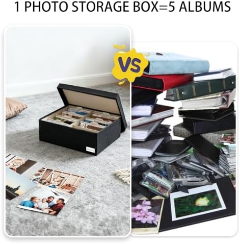 Photo Storage Box 5x7, Decorative Photo Boxes storage With Lids - Image 4