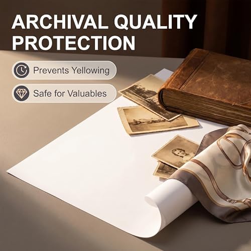 100 Sheets Acid-Free Tissue Paper, 20x13.7in White Archival Tissue Paper Bulk, Acid Free Wrapping Paper for Gift Wrapping, Clothing Storage, Protecting Photos, Crafts & More - Image 6