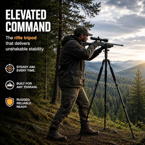 FUNHORUN Hunting Tripod, Rifle Shooting Tripod with Integrated Vise Clamp - Image 2