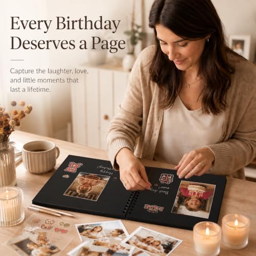 10x10 Inch DIY Scrapbook Album 40 Pages (20 Sheets), Hardcover Kraft Paper - Image 5