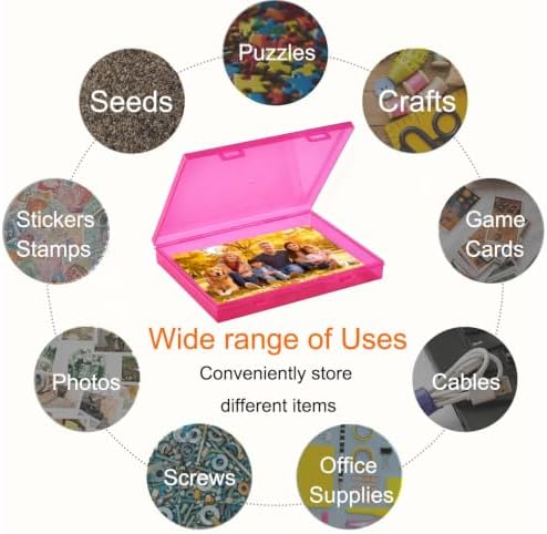 Photo Storage Box 5 x 7 Inches, 18 Inner Extra Large Photo Boxes with Dividers, Colorful Acid-Free Photo Storage Containers with Handle, Photo Organizer Craft Keeper for Photo, Craft, Stamp etc - Image 3