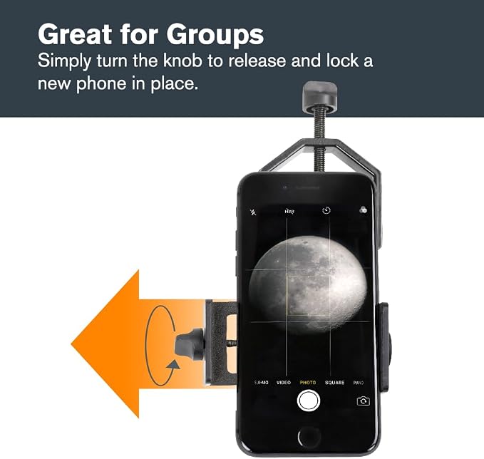 Celestron Smartphone Adapter & Bluetooth Remote for Telescope Eyepieces | Phone Adapter for Telescopes, Binoculars & Spotting Scopes, Bluetooth Camera Remote, Capture Images & Video, Travel–friendly - Image 8