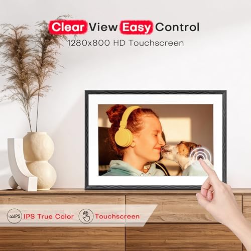 Frameo 10.1" Digital Picture Frame WiFi 32GB, Birthday Gifts for Mom, Women - Image 3