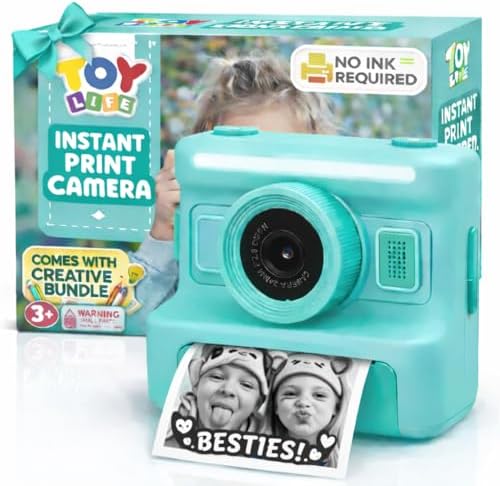 TOY Life Kids Instant Print Camera, 1080P, Ages 3-12, Teal by TOYLife