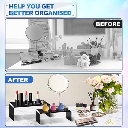 Aheroi Acrylic Risers Display Stands, Acrylic Stands for Display 10Pcs 2Set - Image 3